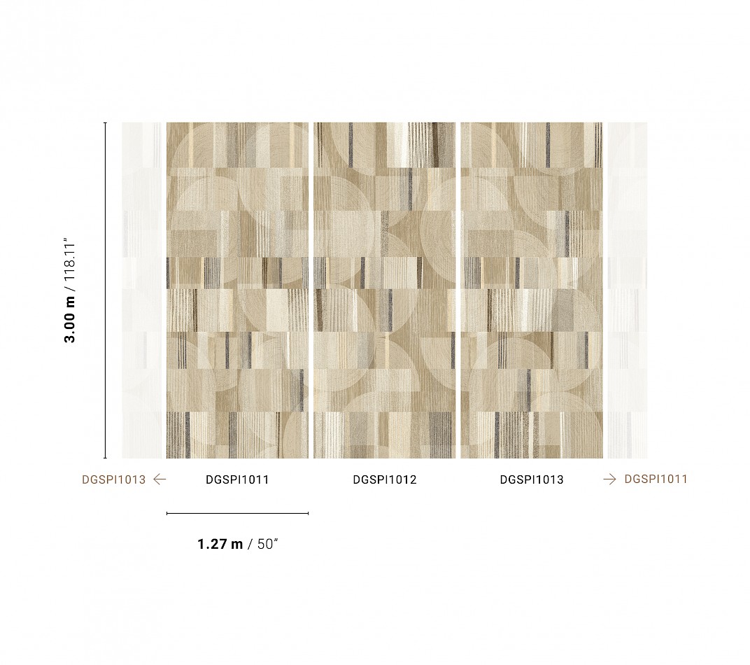 Geometrická obrazová tapeta na zeď, DGSPI1011, Spirit of Nature, Khroma by Masureel